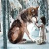 diamont-art-Κοριτσάκι/λύκος
