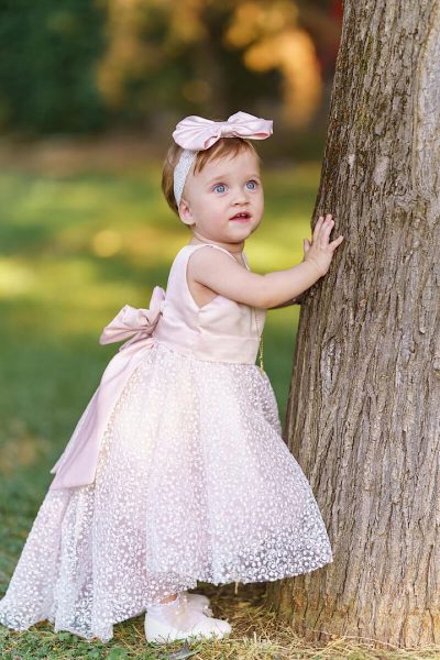 Χειροποίητο βαπτιστικό φόρεμα με στρας