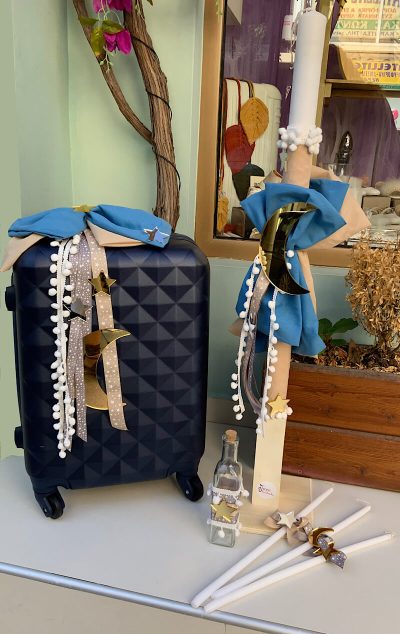 Πακέτο βάπτισης με plexiglass φεγγάρι και αστέρια