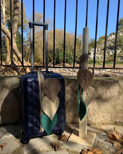 Πακέτο βάπτισης για αγόρι με θέμα “Φύλλα μακραμέ”