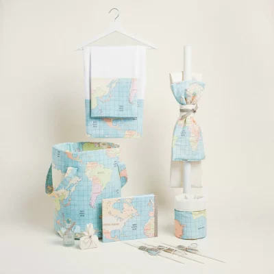 ΣΕΤ ΒΑΠΤΙΣΗΣ ΜΕ ΘΕΜΑ "TRAVEL THE WORLD"