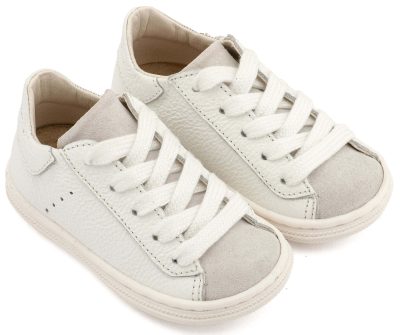 Δερμάτινα Δετά Σνίκερς σε Λευκό Χρώμα