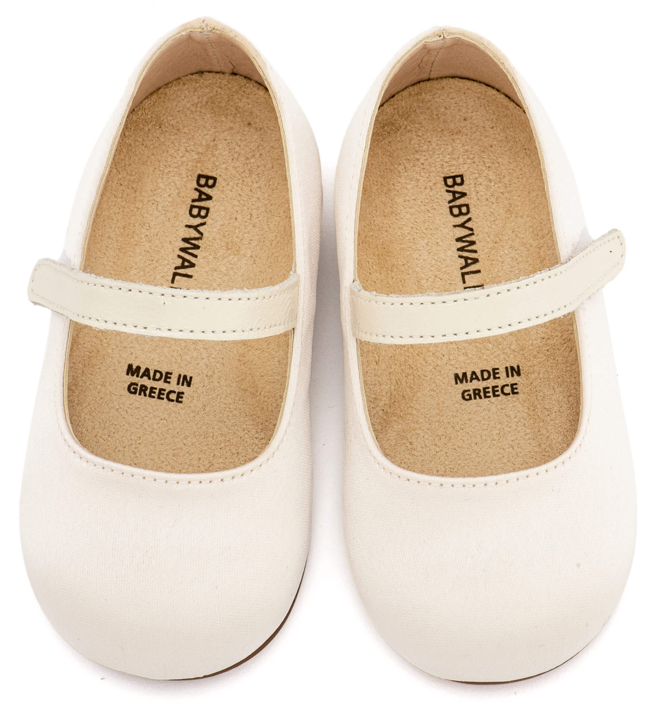 Υφασμάτινο Γοβάκι Μονή Μπαρέτα από Σατέν Ύφασμα, Σε Εκρού Χρώμα