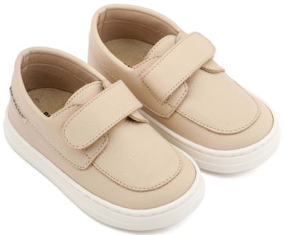 Δερμάτινο Μοκασίνι Μονή Μπαρέτα Χρατς από Δέρμα Νάπα σε Μπεζ Χρώμα.