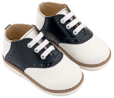 Δερμάτινο Δίχρωμο Δετό Brogue σε Λευκό Μπλε Χρώμα