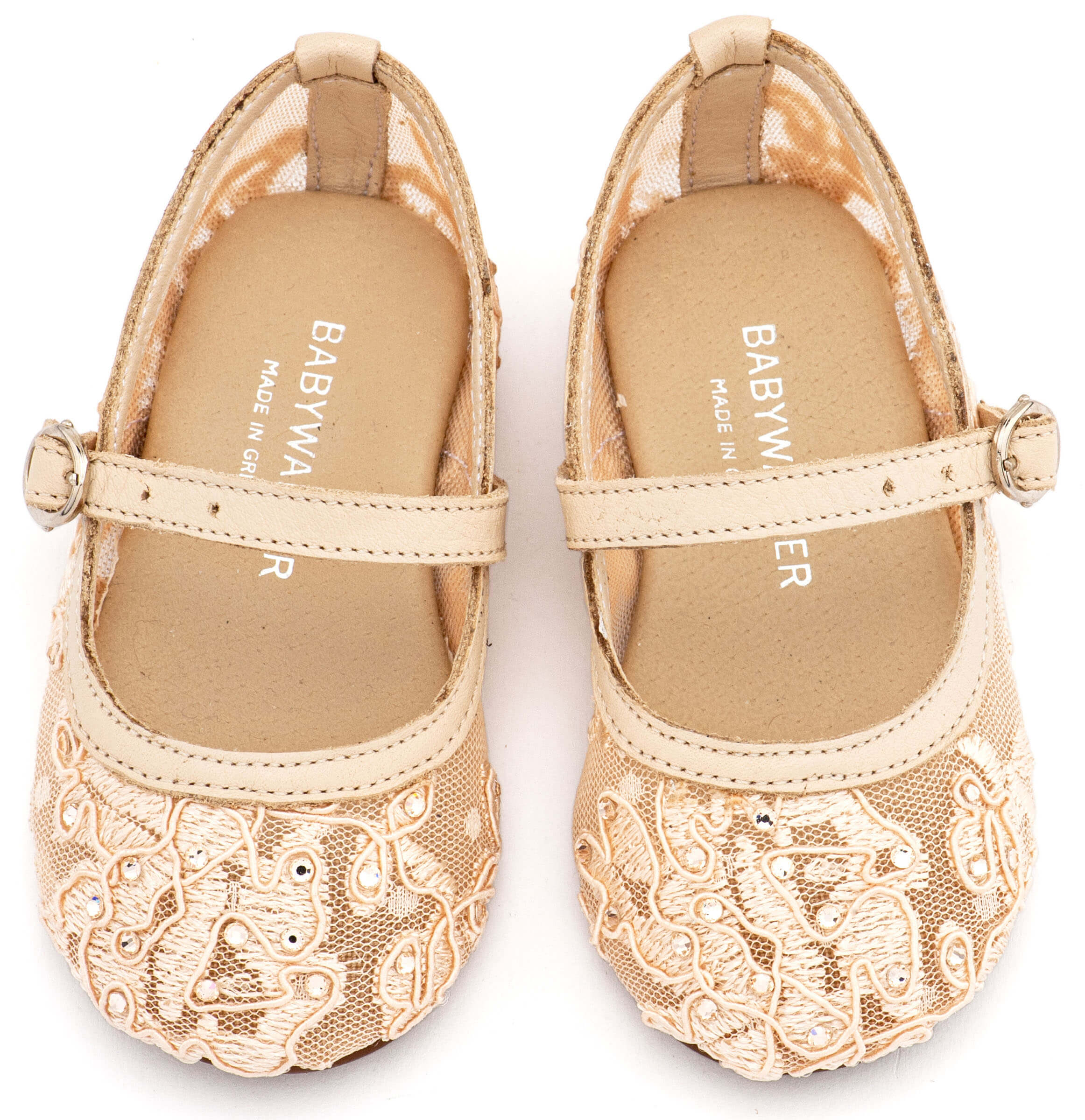 Γοβάκι απο Ύφασμα Φιλντιρέ Δαντέλα LU6128 Μπεζ Γοβάκι απο ύφασμα φιλντιρέ δαντέλα, με δερμάτινες λεπτομέρειες σε μπεζ χρώμα