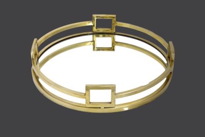 Χρυσός μεταλλικός δίσκος σε χρυσή απόχρωση