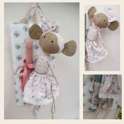 Πασχαλινή λαμπάδα για κορίτσι με την πιο ρομαντική μαϊμουδίτσα!!!